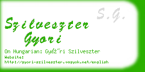 szilveszter gyori business card